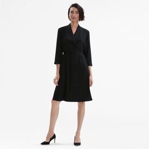 NWT MM. LaFleur The Suzanne Dress Women’s Size L Black Pockets New large NO BELT